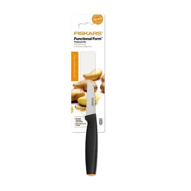 Cutit pentru curatat, Fiskars, Functional Form, lama inoxidabila, 7 cm