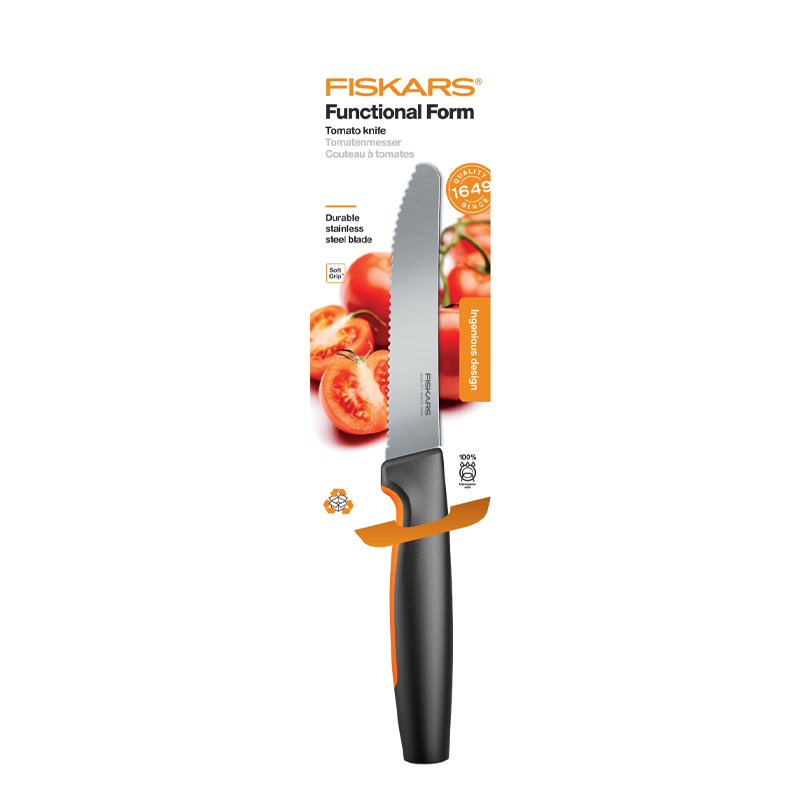 Cutit pentru tomate, Fiskars, Functional Form, lama inoxidabila, 11.3 cm