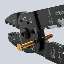 Cleste pentru sertizat papuci izolati si neizolati, taiat si dezizolat, Knipex,  0.5 - 6.0 mm², 240 mm