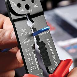 Cleste pentru sertizat papuci izolati si neizolati, taiat si dezizolat, Knipex,  0.5 - 6.0 mm², 240 mm