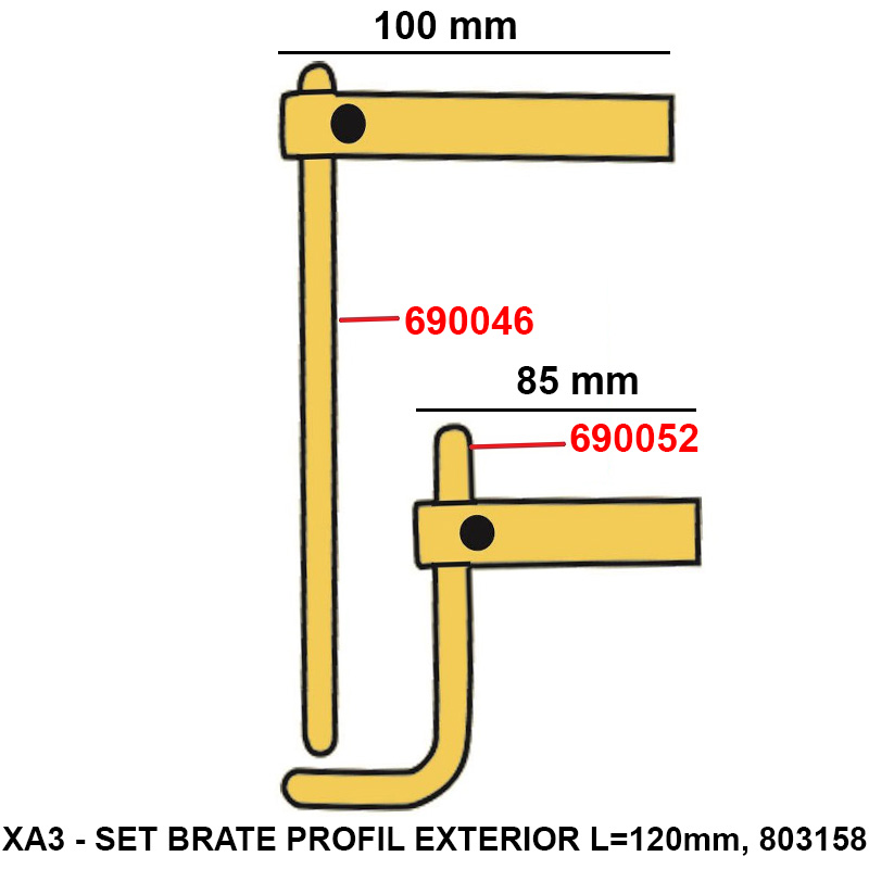 Electrod drept 215mm, d=12mm pentru sudura in puncte, Telwin