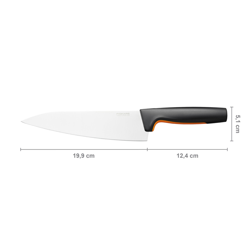 Cutitul bucatarului mare, Fiskars, FunctionalForm, lama inoxidabila, 20 cm