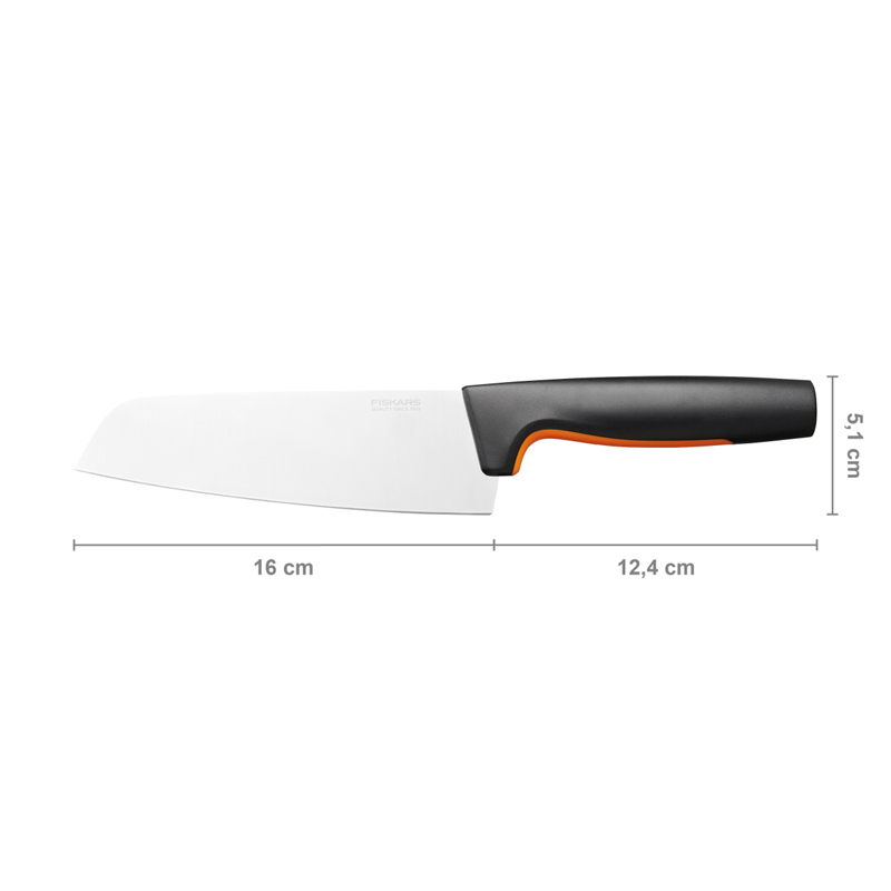 Cutit Santoku, Fiskars, FunctionalForm, lama inoxidabila, 16 cm