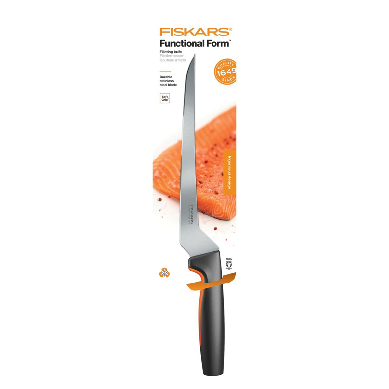 Cutit de filetat, Fiskars, Functional Form, lama inoxidabila, 21.6 cm