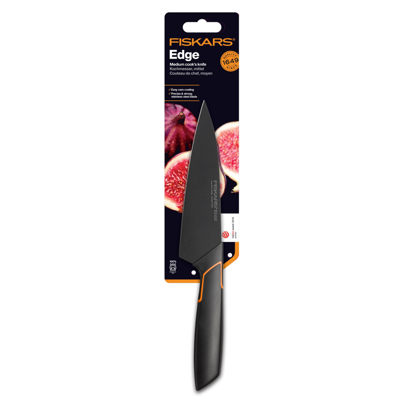 Cutitul bucatarului francez, mediu, Fiskars, Edge, lama inoxidabila, 16.2 cm