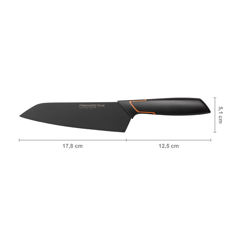 Cutit Santoku, Fiskars, Edge, lama inoxidabila, 17.8 cm