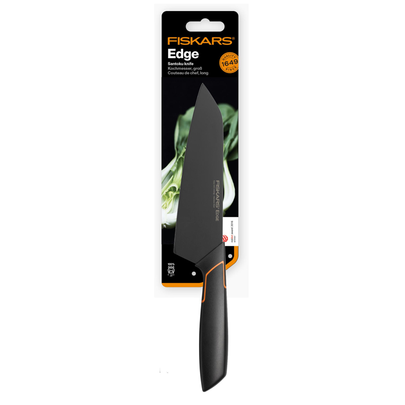 Cutit Santoku, Fiskars, Edge, lama inoxidabila, 17.8 cm