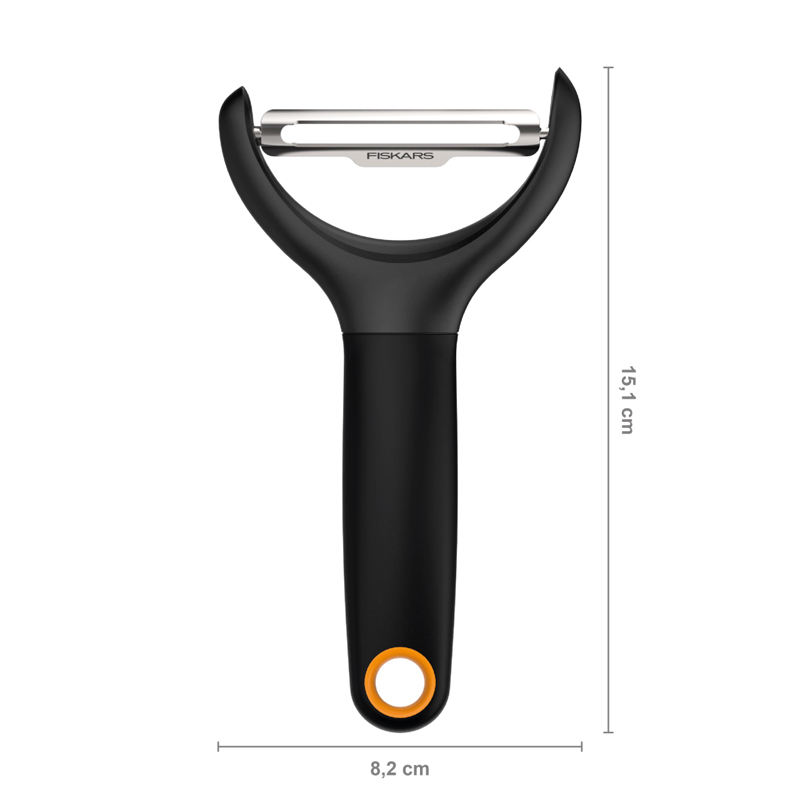 Dispozitiv de curatat legume, Fiskars, FunctionalForm, lama mobila, 151 mm, 40 g