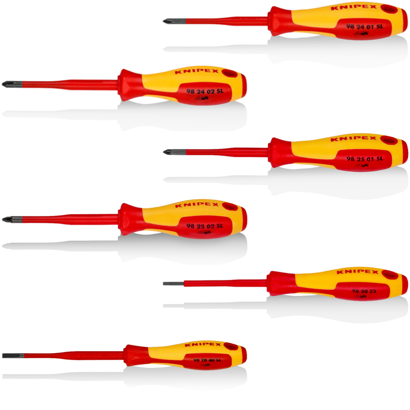 Set 6 surubelnite slim, KNIPEX, izolate VDE 1000V