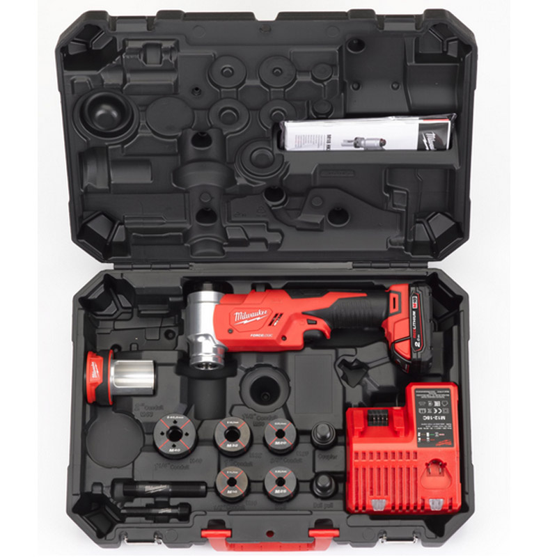 Masina de stantat/perforat tabla, cu acumulatori 18V RedLitium 1x2.0 Ah, hidraulica, M18™ FORCE LOGIC™, tip M18HKP-201CA