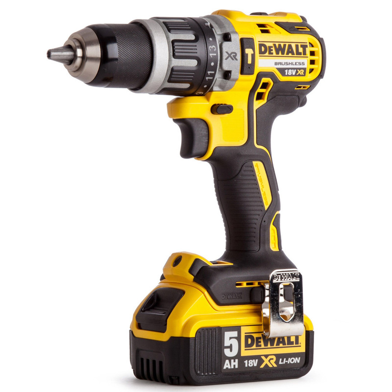 Set 4 scule DeWalt 18V: DCD796, DCF887, DCG405, DCH273, 3 x acu DCB184 5Ah, incarcator, TOUGH SYSTEM DS150+DS300