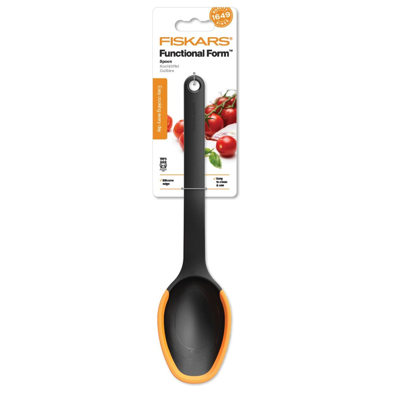 Lingura cu margine din silicon, Fiskars, Functional Form 292 x 70 mm, 80 gli