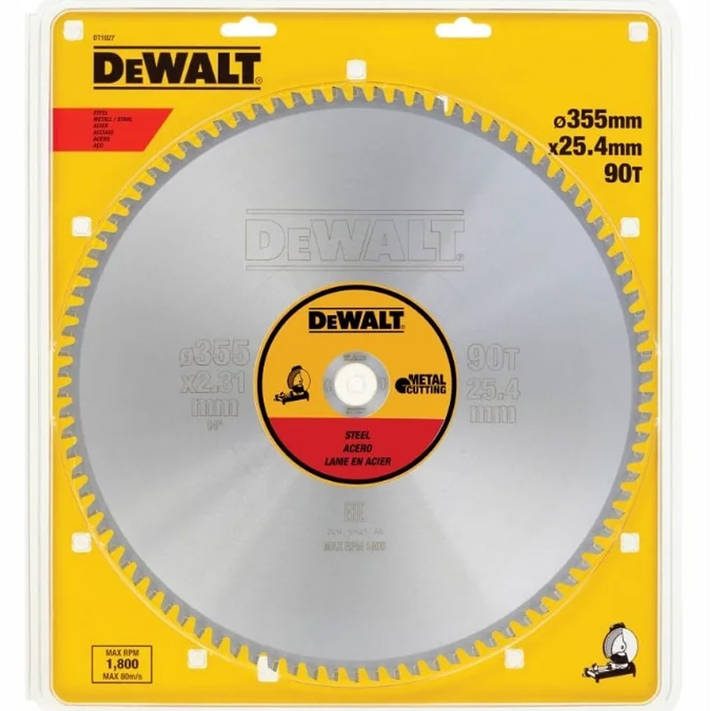Disc pentru ferastrau circular pentru otel, 355 x 25.4 mm, 90 dinti, DeWalt Extreme