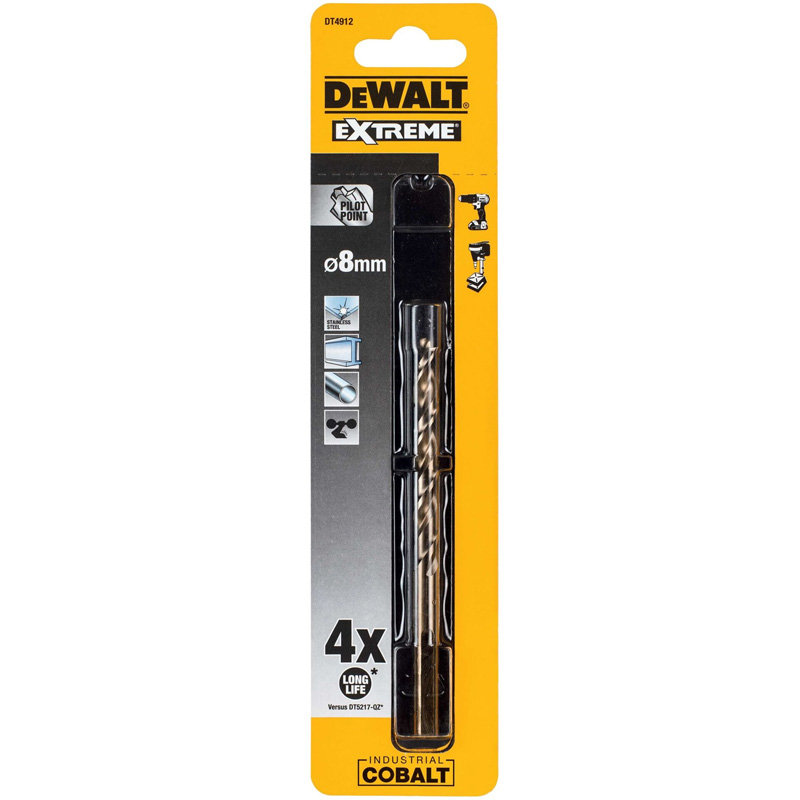 Burghiu HSS-CO Industrial Extreme 8mm x 117mm, DeWalt DT4912-QZ