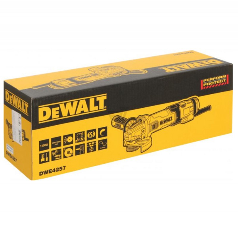 Polizor unghiular DeWALT, 125mm, 1500W, 10000rpm, tip DWE4257-QS