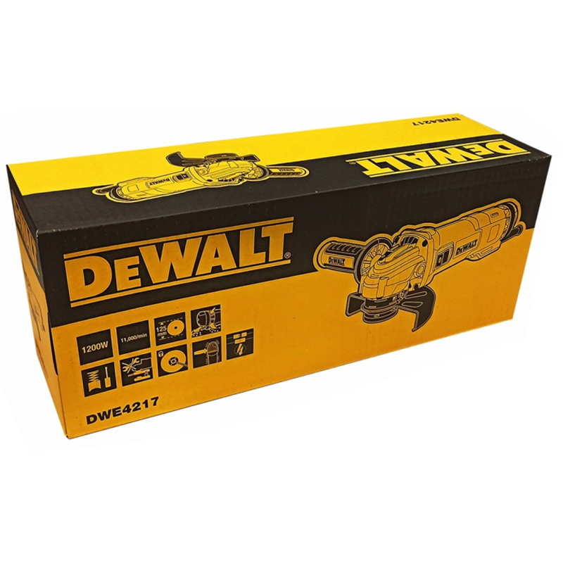 Polizor unghiular DeWALT, 125mm, 1200W, 11000rpm, tip DWE4217-QS