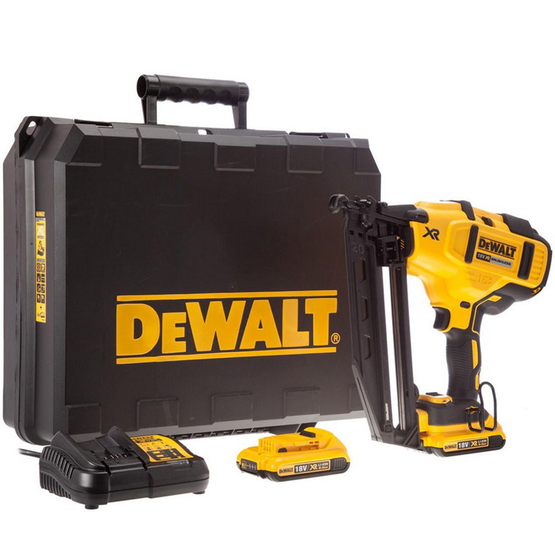 Pistol pentru cuie cu acumulator 18V, 2x2Ah, 32-65mm, DeWalt DCN660D2-QW