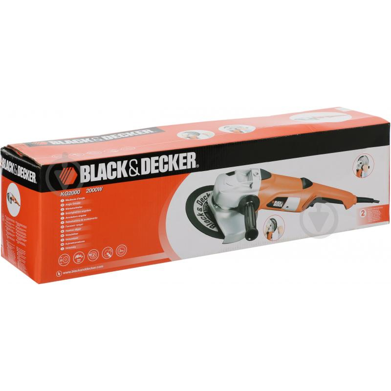 Polizor unghiular Black&Decker, 230mm, 2000W, 6500rpm, tip KG2000-QS