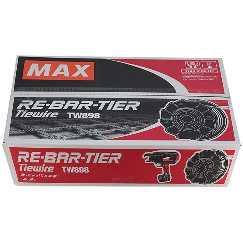 Sârmă originală MAX TW898 Ø0,8 mm – rolă profesională pentru mașini de legat fier beton RB398