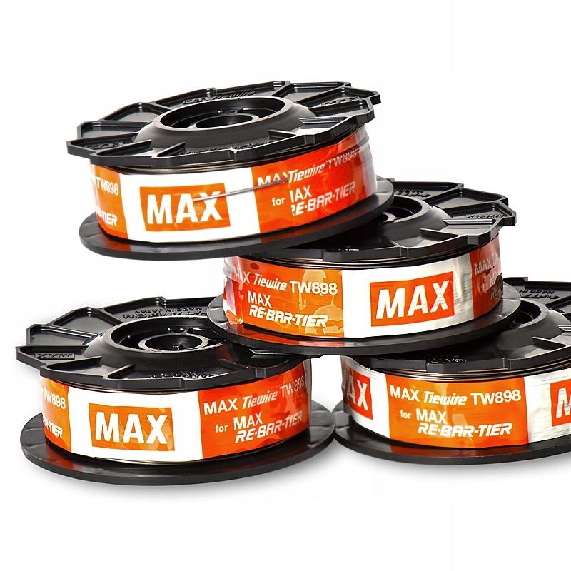 Sârmă originală MAX TW898 Ø0,8 mm – rolă profesională pentru mașini de legat fier beton RB398