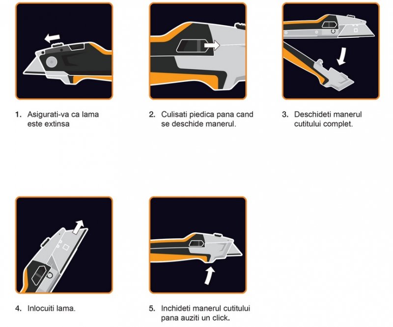 Cutter/fierastrau utilitar pentru rigips, CarbonMax, Fiskars