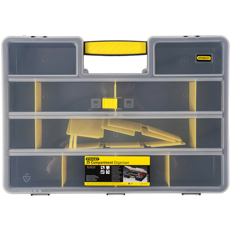 Organizator Stanley pentru piese mici, 25 compartimente, 457x330x81 mm