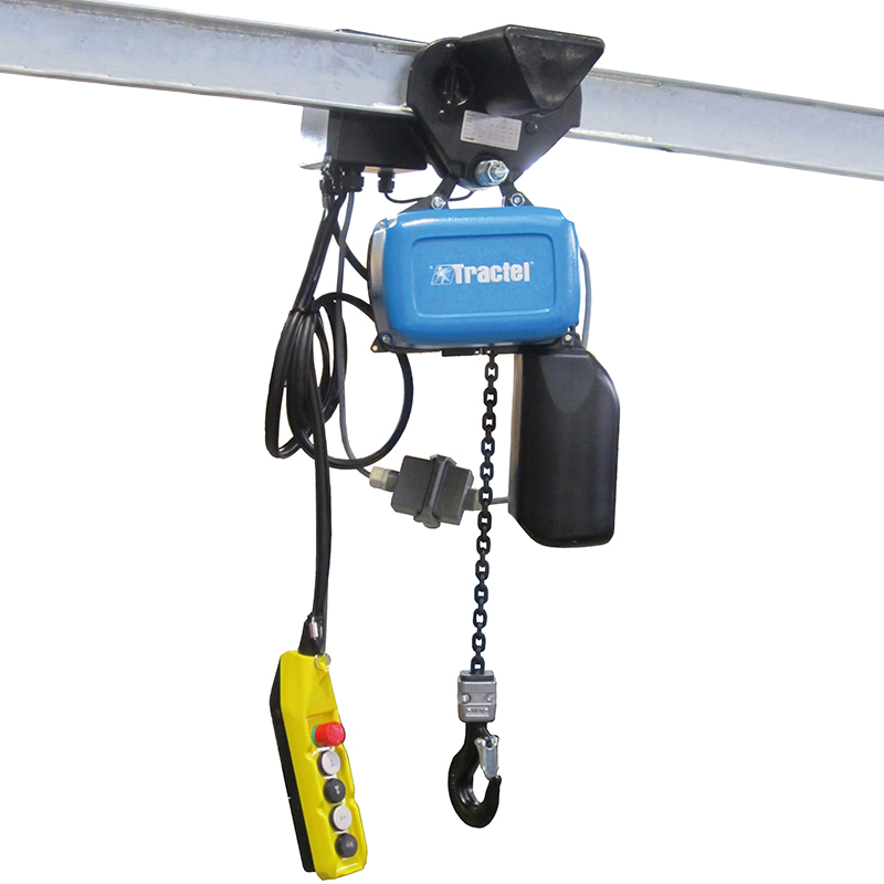 Palan electric cu lant profesional Tractel Tralift TT 1t, 2m/min, trifazat