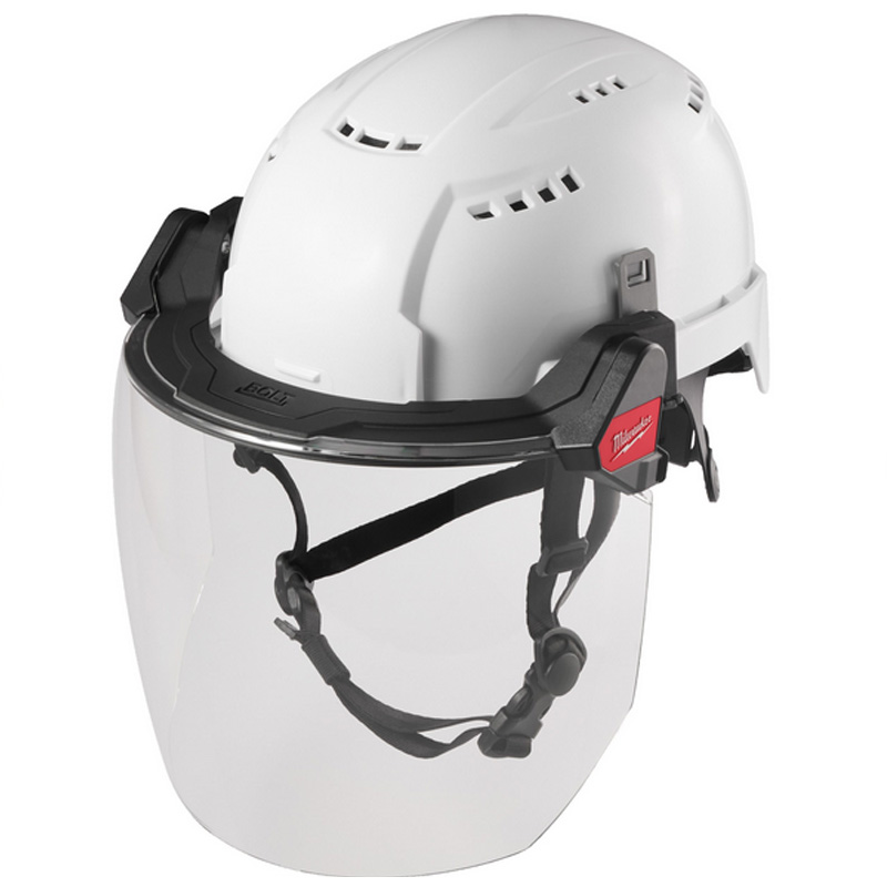 Viziera completa (scut facial) compacta universala pentru casca protectie tip Milwaukee BOLT, transparent
