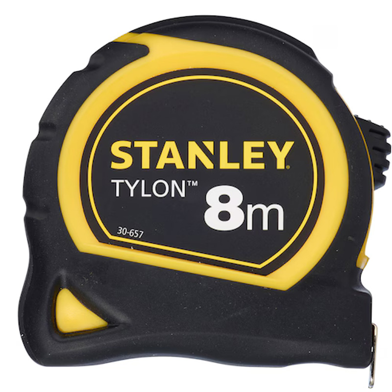 Ruleta STANLEY® TYLON cu protectie cauciuc, 8 m