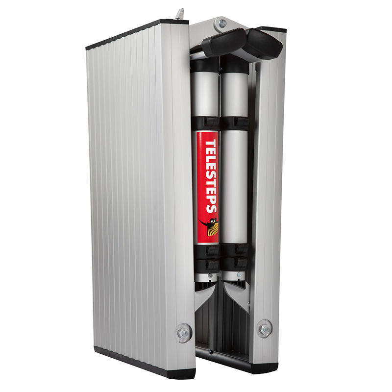 Scara telescopica cu platforma, Telesteps, 3 trepte 65mm, inaltime max. platforma 0.88m, inaltime max. de lucru 2.88m, tip Solid Line 