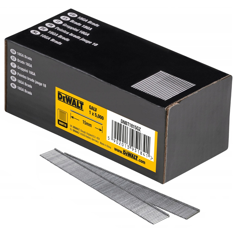 Cuie in banda fara cap, 5000 buc, 1.25x15mm, 18GA, DeWalt