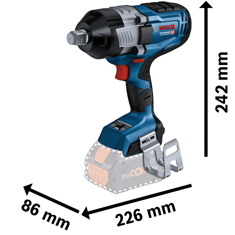 Masina de insurubat cu impact cu 2 acumulatori ProCORE 18V 8.0Ah, tip GDS 18V-1600 HC