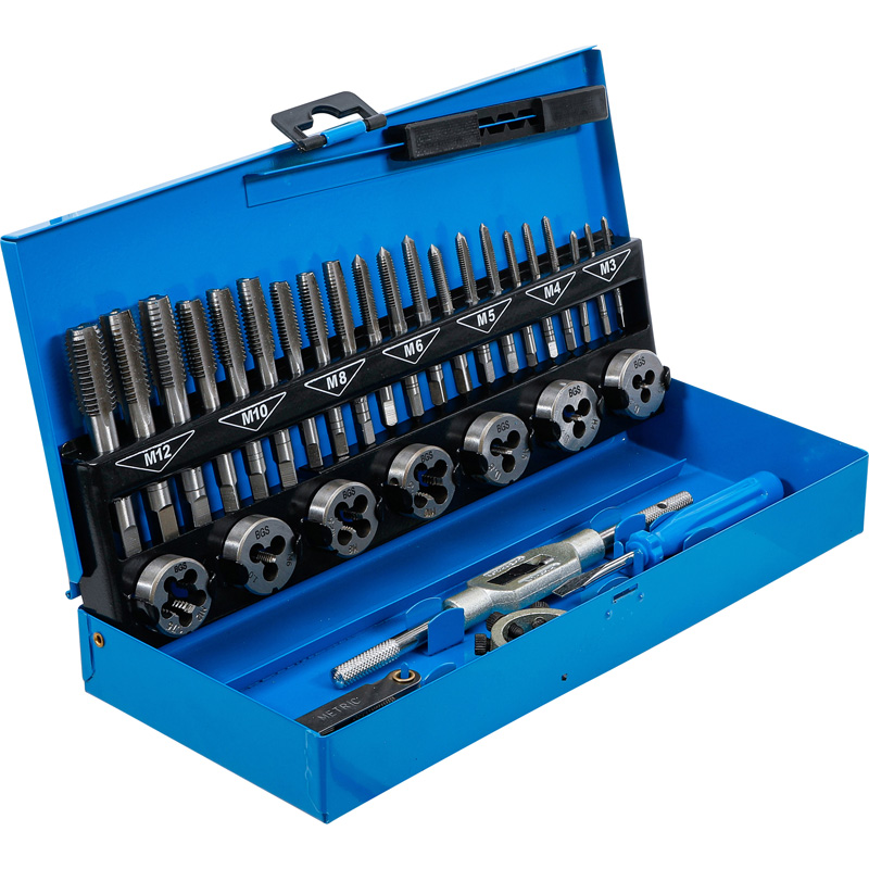 Set tarozi si filiere BGS 901, M3 - M12, 32 piese