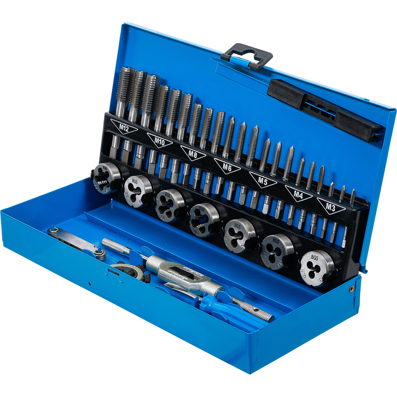 Set tarozi si filiere BGS 901, M3 - M12, 32 piese