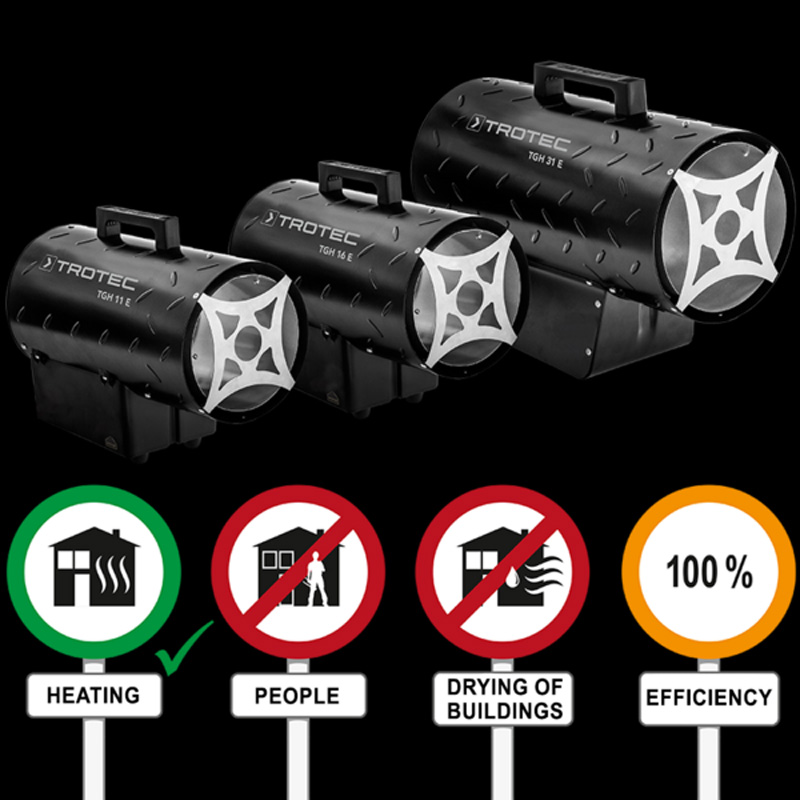 Incalzitor cu gaz GPL, tip TGH31E, 31 kW, Trotec