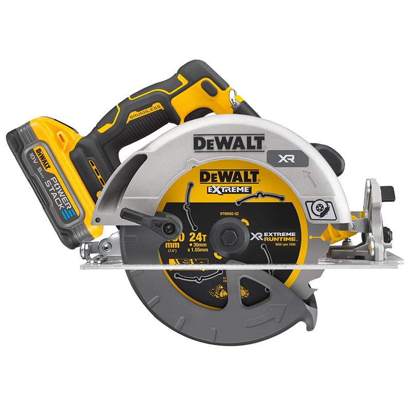 Fierastrau circular 18V, cu acumulatori Li-Ion PowerStack, 2 x 5 Ah, disc 190 mm, tip DCS573H2T-QW