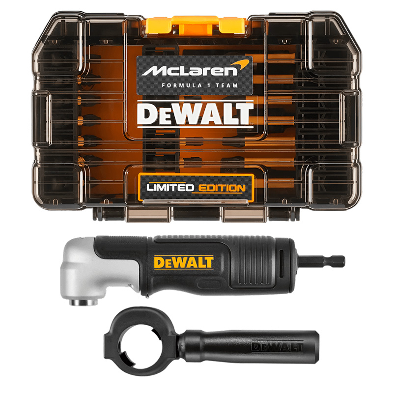 Set 33 piese DEWALT McLaren F1 Team, adaptor unghiular si biti, tip DT70782-QZ