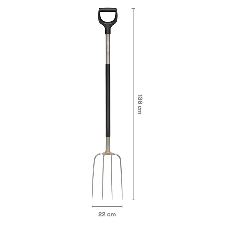 Furca pentru compost, 1.8 kg, 1370 mm, Fiskars Ergonomic