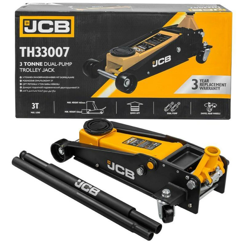 Cric hidraulic crocodil, profesional, 3 t, 133 - 465 mm, JCB