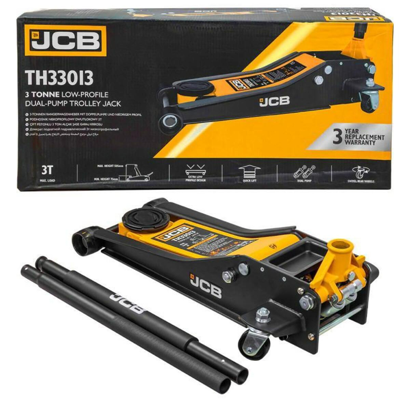Cric hidraulic crocodil, profesional, 3 t, 75 - 505 mm, JCB