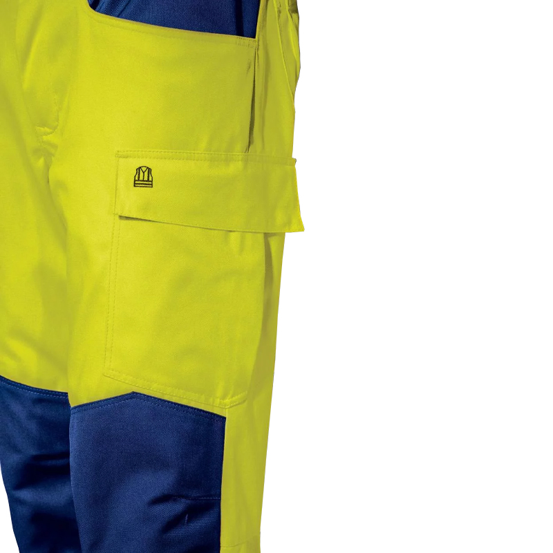 Pantaloni reflectorizanti galbeni de lucru Uvex suXXeed Construction, marimea 46