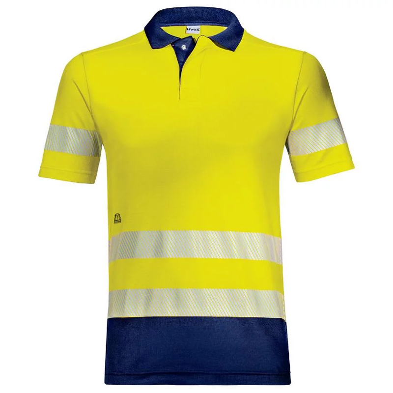 Tricou polo cu maneca scurta reflectorizant galben Uvex suXXeed Construction, marime S