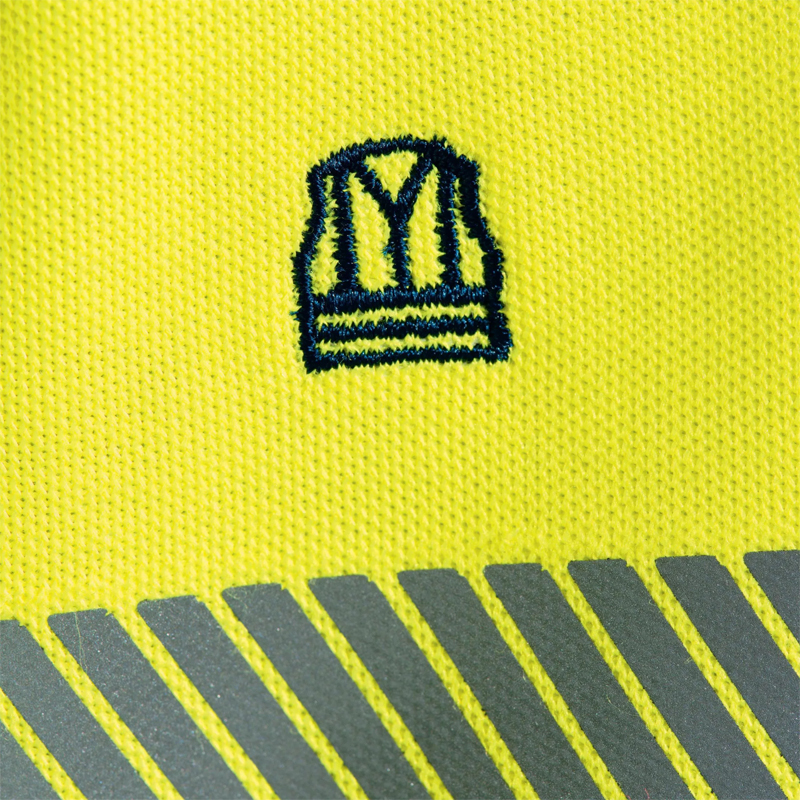 Tricou polo cu maneca scurta reflectorizant galben Uvex suXXeed Construction, marime S