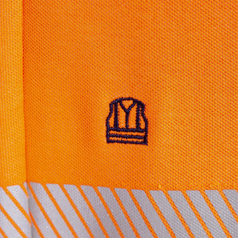 Tricou polo cu maneca scurta reflectorizant portocaliu Uvex suXXeed Construction, marime S