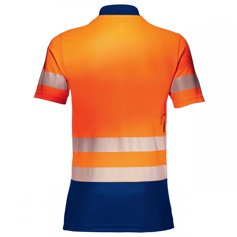 Tricou polo cu maneca scurta reflectorizant portocaliu Uvex suXXeed Construction, marime S