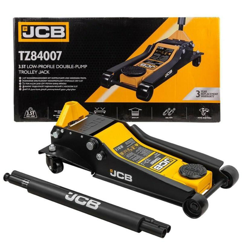 Cric hidraulic crocodil cu garda joasa, profesional, 3.5 t, 100 - 508 mm, JCB