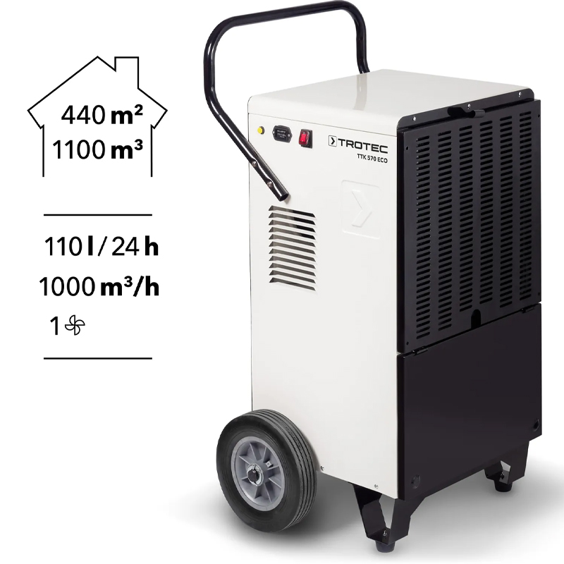 Dezumidificator profesional mobil, 100l/24h, Trotec, tip TTK570ECO