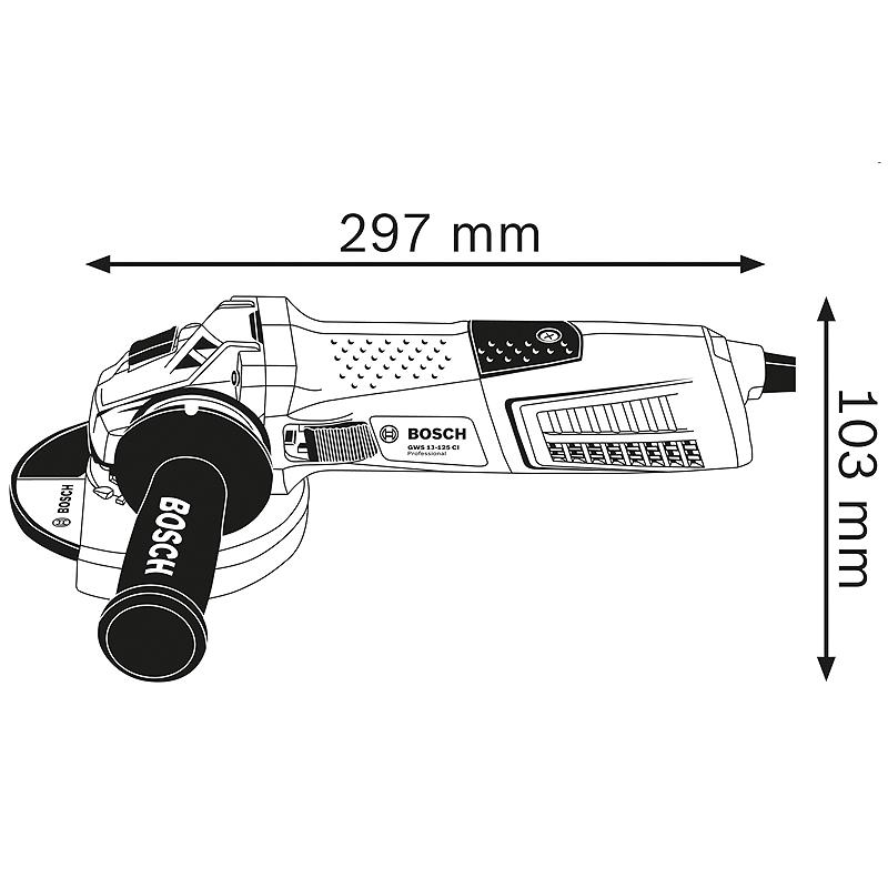 Polizor unghiular 125mm, 1300W tip GWS 13-125 CIE