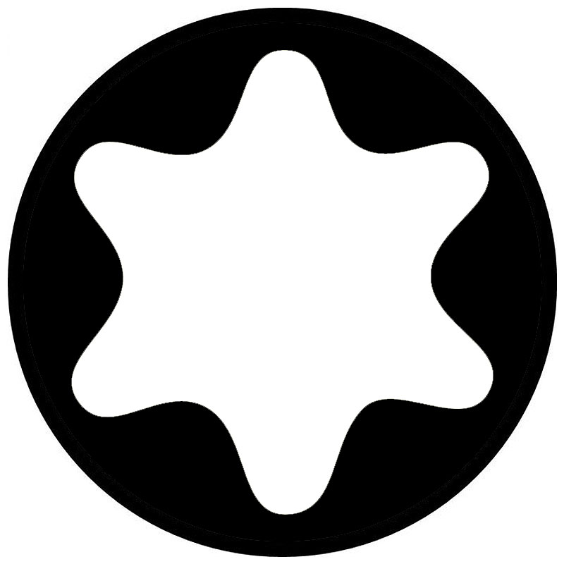Cheie tubulara stelata-negativ E6, 1/4