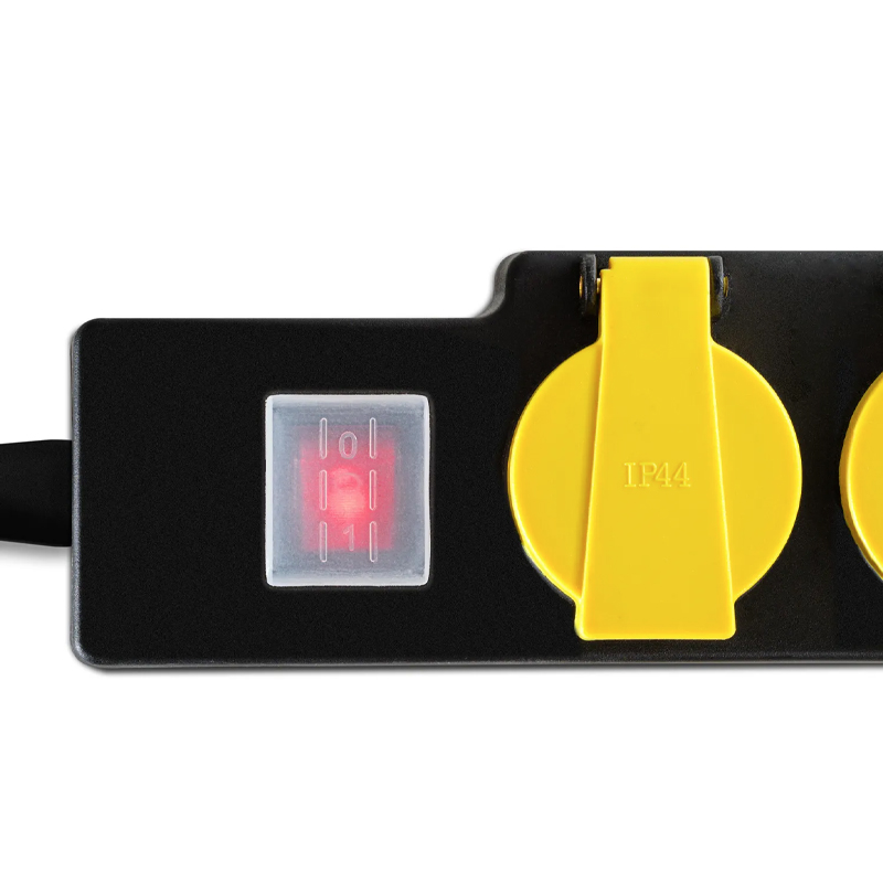 Prelungitor cu capace de protectie si comutator, 3 prize, 3x1.5mm / 2m, 230V, Trotec, tip PVP3